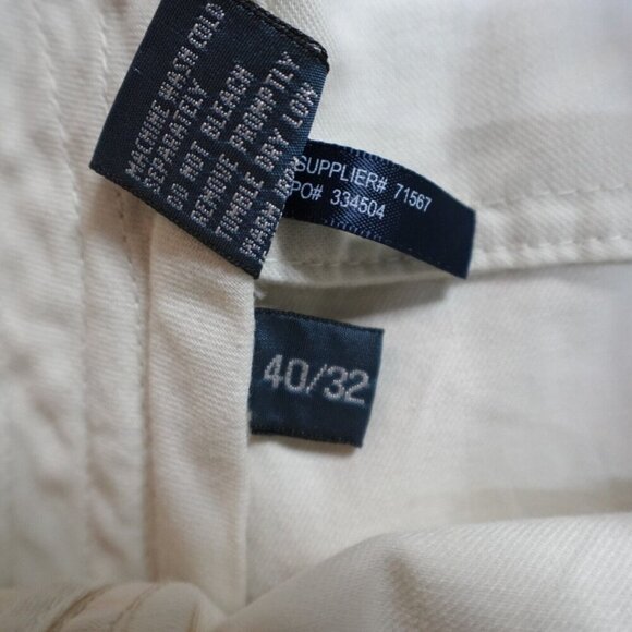 Polo Ralph Lauren Pants 40 x 31 Beige Buckleback Chino Flat Front NEW READ - Picture 5 of 13